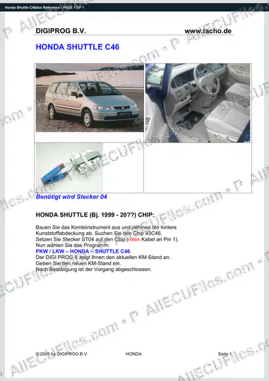 Watermarked preview of Honda Shuttle C46doc Reference
