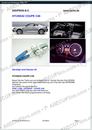 Watermarked preview of Hyundai Coupe C46 Reference