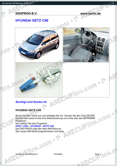 Watermarked preview of Hyundai Getz C46 Reference