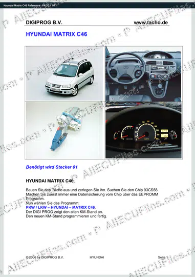 Watermarked preview of Hyundai Matrix C46 Reference