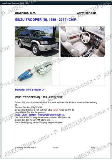 Watermarked preview of Isuzu Trooper Reference