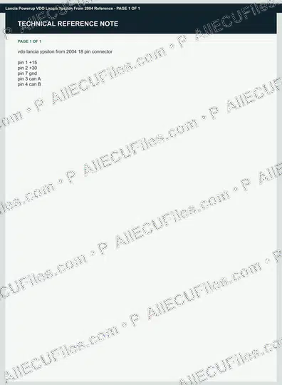 Watermarked preview of Lancia Powerup VDO Lancia Ypsilon From 2004 Reference
