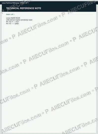 Watermarked preview of Lexus Technical Reference