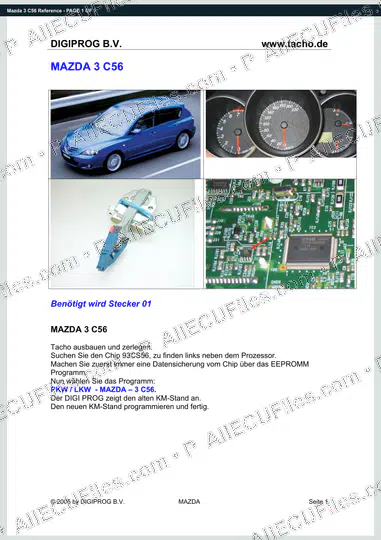Watermarked preview of Mazda 3 C56 Reference