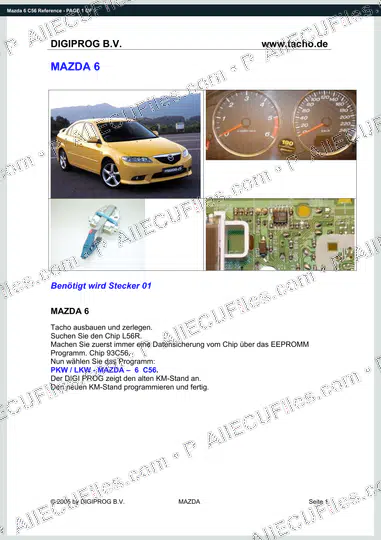 Watermarked preview of Mazda 6 C56 Reference