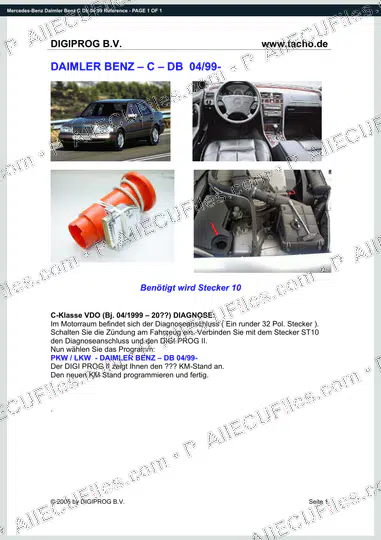 Watermarked preview of Mercedes-Benz Daimler Benz C Db 04 99 Reference
