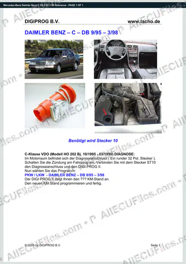 Watermarked preview of Mercedes-Benz Daimler Benz C Db 9 95 3 98 Reference