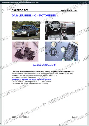 Watermarked preview of Mercedes-Benz Daimler Benz C Motometer Reference
