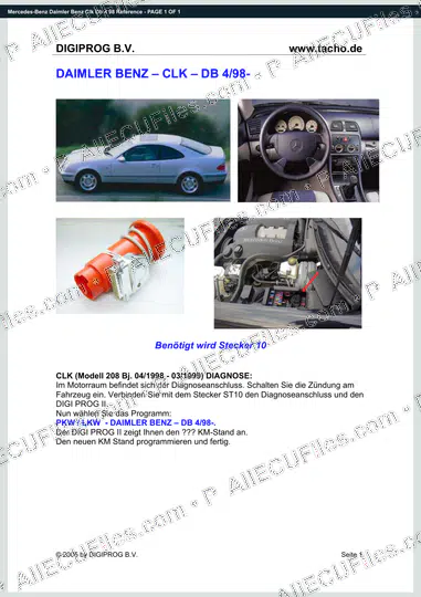 Watermarked preview of Mercedes-Benz Daimler Benz Clk Db 4 98 Reference