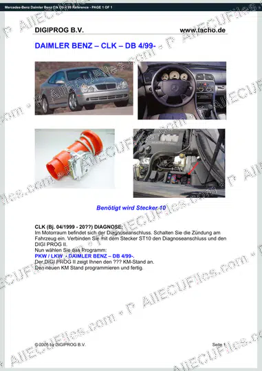 Watermarked preview of Mercedes-Benz Daimler Benz Clk Db 4 99 Reference