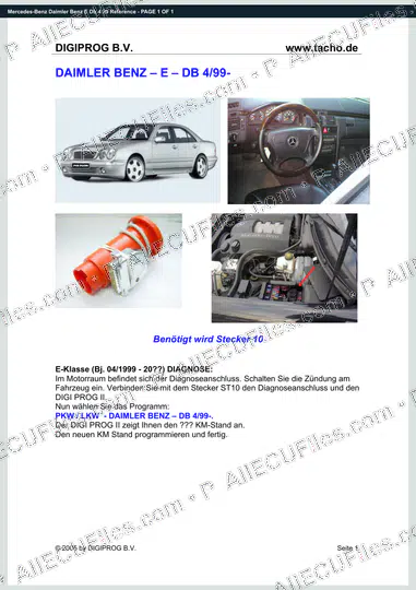 Watermarked preview of Mercedes-Benz Daimler Benz E Db 4 99 Reference