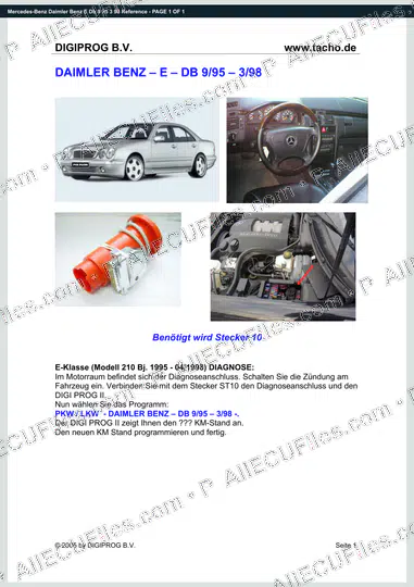 Watermarked preview of Mercedes-Benz Daimler Benz E Db 9 95 3 98 Reference