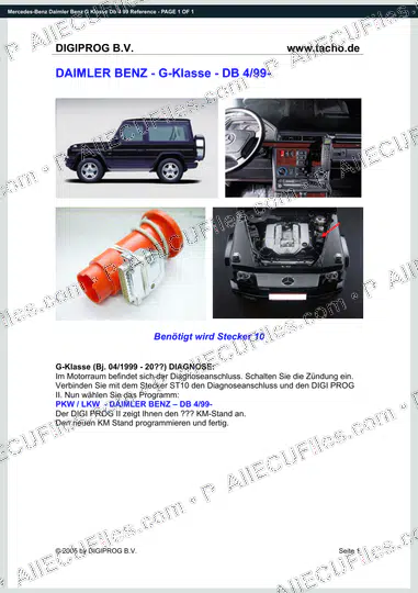 Watermarked preview of Mercedes-Benz Daimler Benz G Klasse Db 4 99 Reference