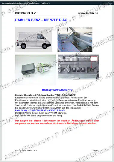 Watermarked preview of Mercedes-Benz Daimler Benz Kienzle Diag Reference