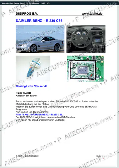 Watermarked preview of Mercedes-Benz Daimler Benz R 230 C86 Reference