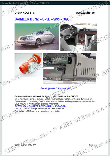 Watermarked preview of Mercedes-Benz Daimler Benz S Kl 9 95 3 98 Reference