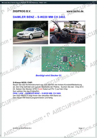 Watermarked preview of Mercedes-Benz Daimler Benz S W220 Mm Ch 2402 Reference