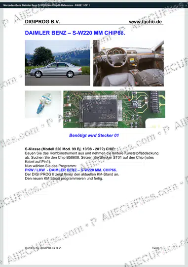 Watermarked preview of Mercedes-Benz Daimler Benz S W220 Mm Chip66 Reference