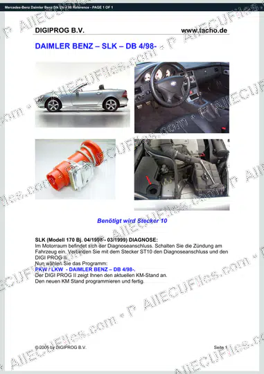 Watermarked preview of Mercedes-Benz Daimler Benz Slk Db 4 98 Reference