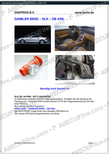 Watermarked preview of Mercedes-Benz Daimler Benz Slk Db 4 99 Reference