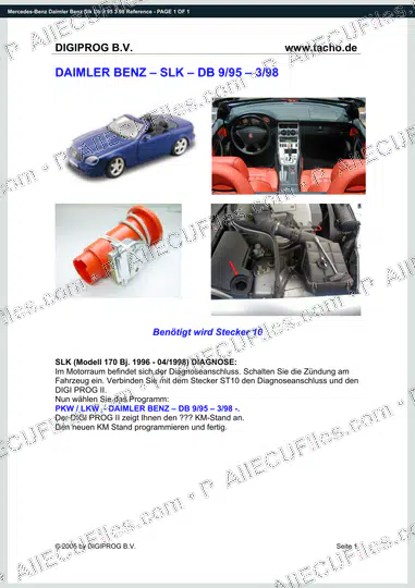 Watermarked preview of Mercedes-Benz Daimler Benz Slk Db 9 95 3 98 Reference
