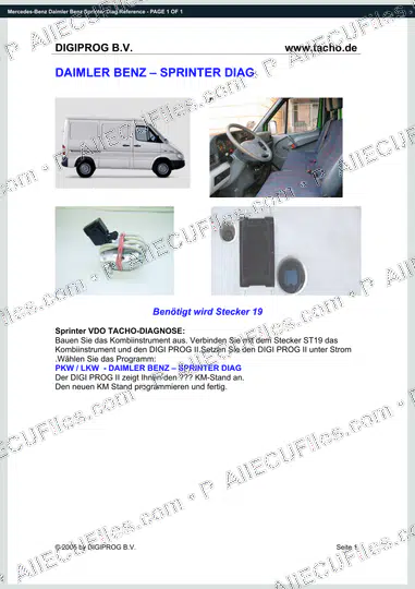 Watermarked preview of Mercedes-Benz Daimler Benz Sprinter Diag Reference