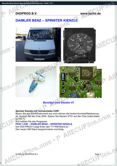 Watermarked preview of Mercedes-Benz Daimler Benz Sprinter Kienzle Reference