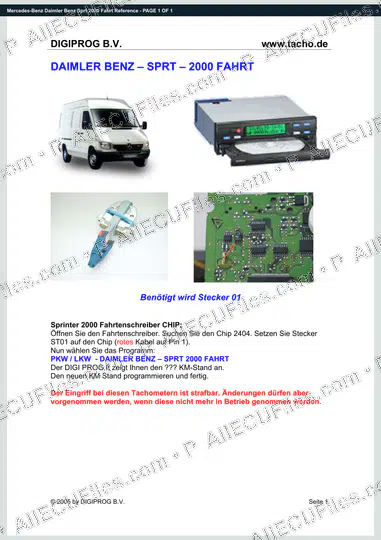 Watermarked preview of Mercedes-Benz Daimler Benz Sprt 2000 Fahrt Reference