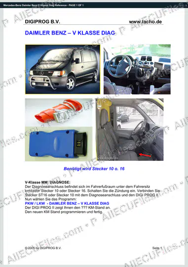 Watermarked preview of Mercedes-Benz Daimler Benz V Klasse Diag Reference