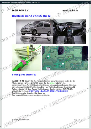 Watermarked preview of Mercedes-Benz Daimler Benz Vaneo Hc 12 Reference