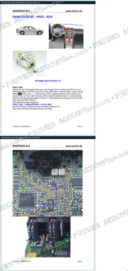 Watermarked preview of Mercedes-Benz Daimler Benz W203 Box Reference
