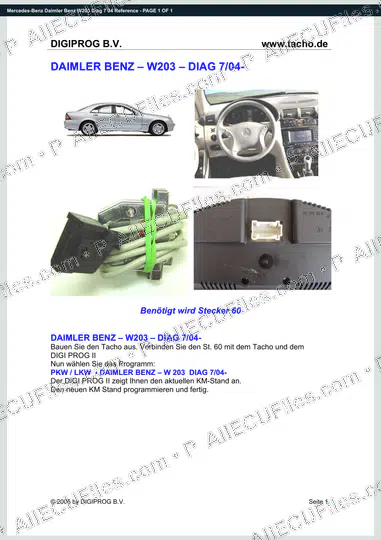 Watermarked preview of Mercedes-Benz Daimler Benz W203 Diag 7 04 Reference
