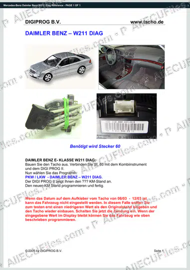 Watermarked preview of Mercedes-Benz Daimler Benz W211 Diag Reference