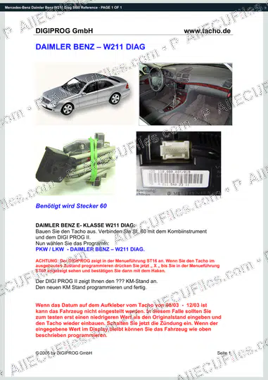 Watermarked preview of Mercedes-Benz Daimler Benz W211 Diag St60 Reference