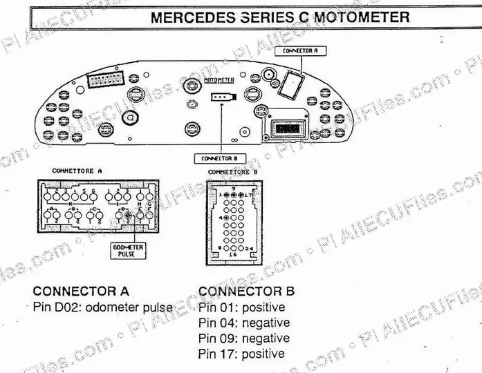 Watermarked preview of Mercedes-Benz Serije C VDO Motometer Reference
