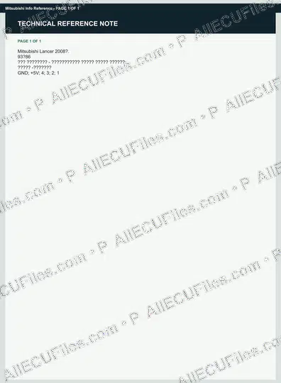Watermarked preview of Mitsubishi Info Reference