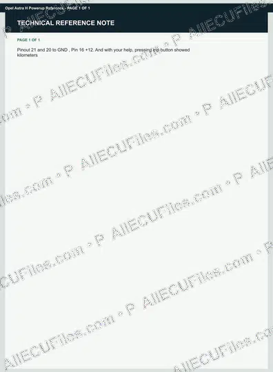 Watermarked preview of Opel Astra H Powerup Reference