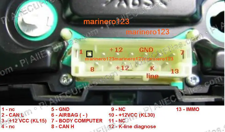 Watermarked preview of Opel Corsacpinout Reference