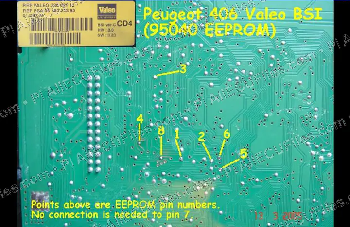 Watermarked preview of Peugeot 406 BSI 95040 Reference