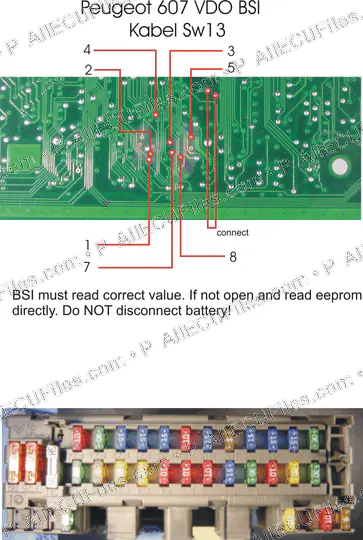 Watermarked preview of Peugeot 607 BSI Reference