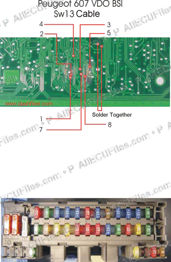 Watermarked preview of Peugeot 607bsi Reference
