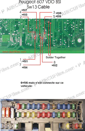 Watermarked preview of Peugeot 607bsi French Reference