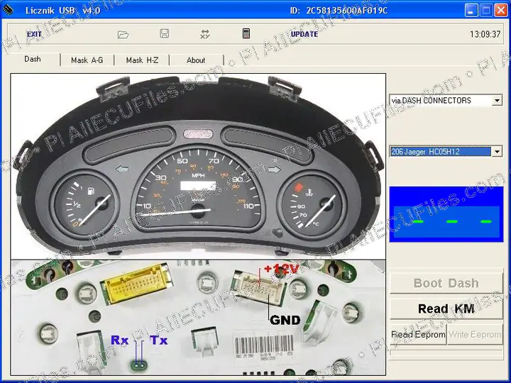 Watermarked preview of Peugeot Licznik4 206 Viadashconnect Reference