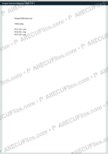 Watermarked preview of Peugeot Technical Reference