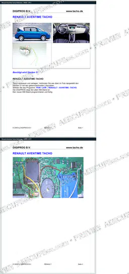Watermarked preview of Renault Aventime Tacho Reference