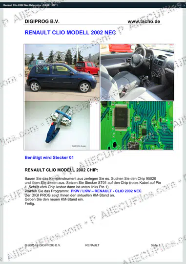 Watermarked preview of Renault Clio 2002 Nec Reference