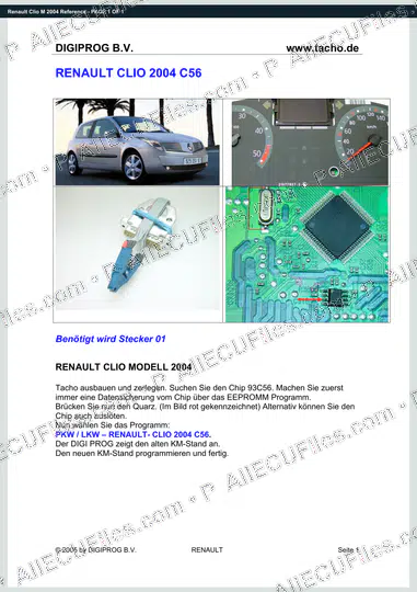 Watermarked preview of Renault Clio M 2004 Reference
