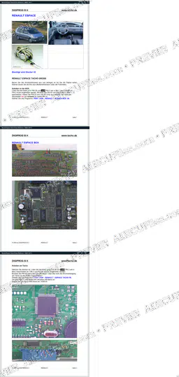 Watermarked preview of Renault Espace Tacho Gross Reference