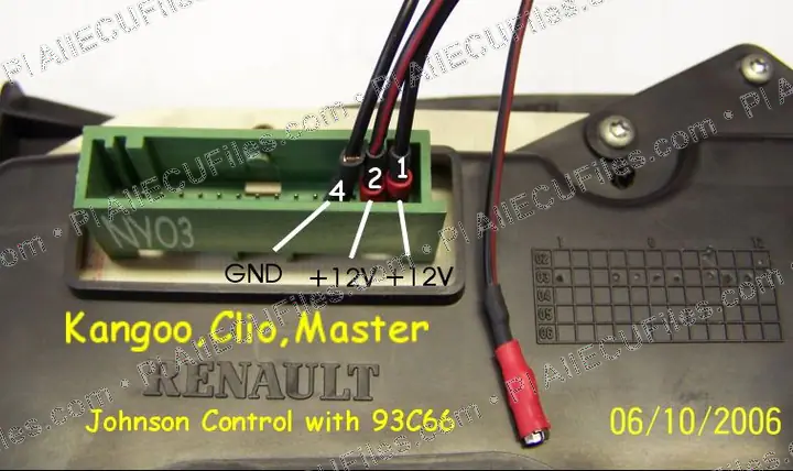 Watermarked preview of Renault Kangoo Clio Master With Johnson Control 93c66 Reference