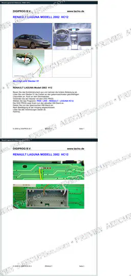 Watermarked preview of Renault Laguna Hc12 Reference